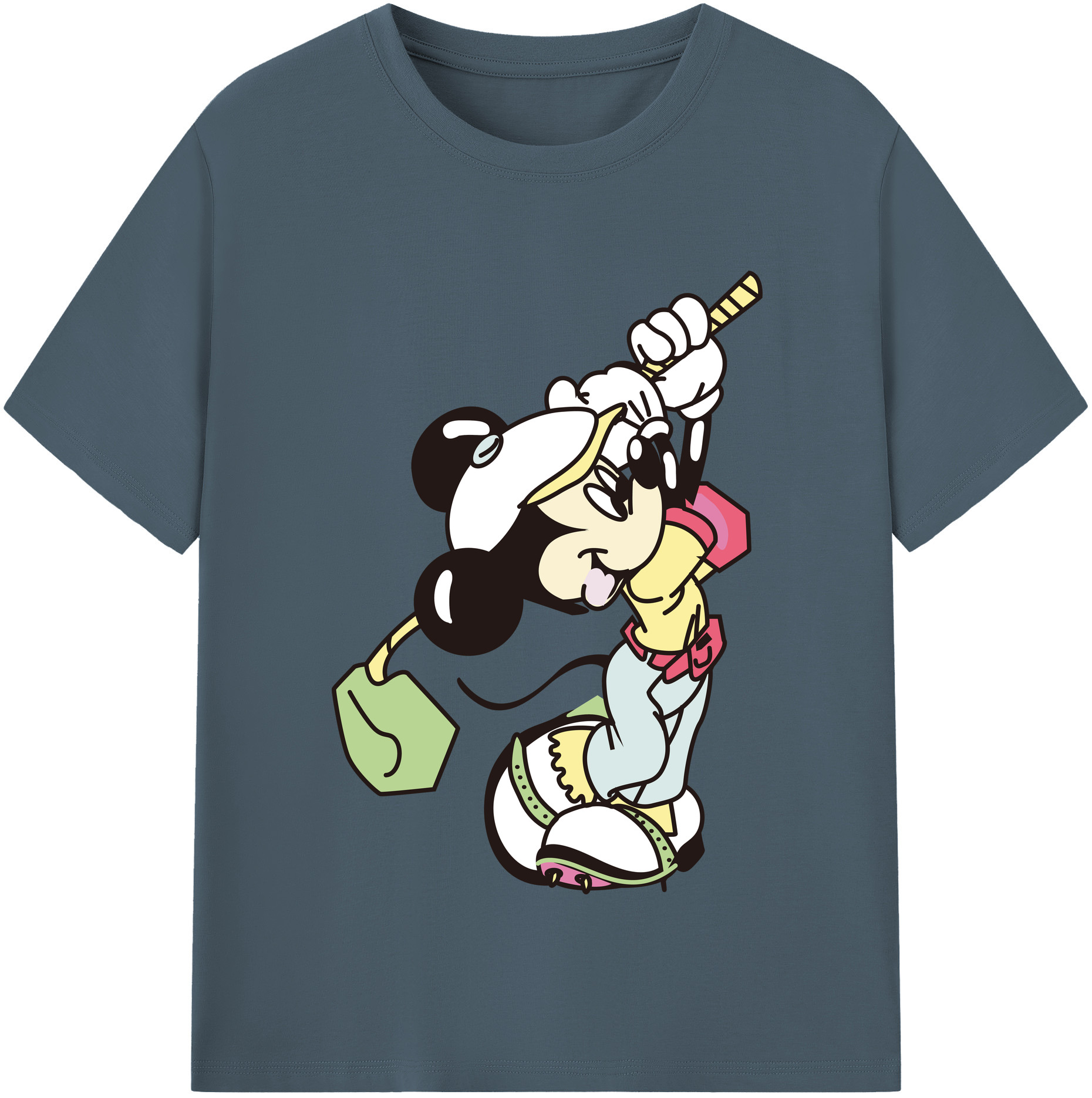 （画像用） ミッキーマウス Mickey Mouse 綿100％半袖Tシャツ（フロントプリント）